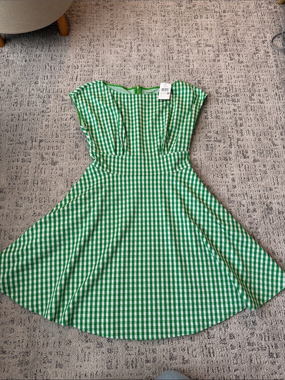 Kate Spade Gingham Fit-and-Flare Dress